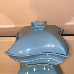 Godinger Silver Art Co.‎ Sienna Wavy Lidded Ceramic Serving Dish Bowl